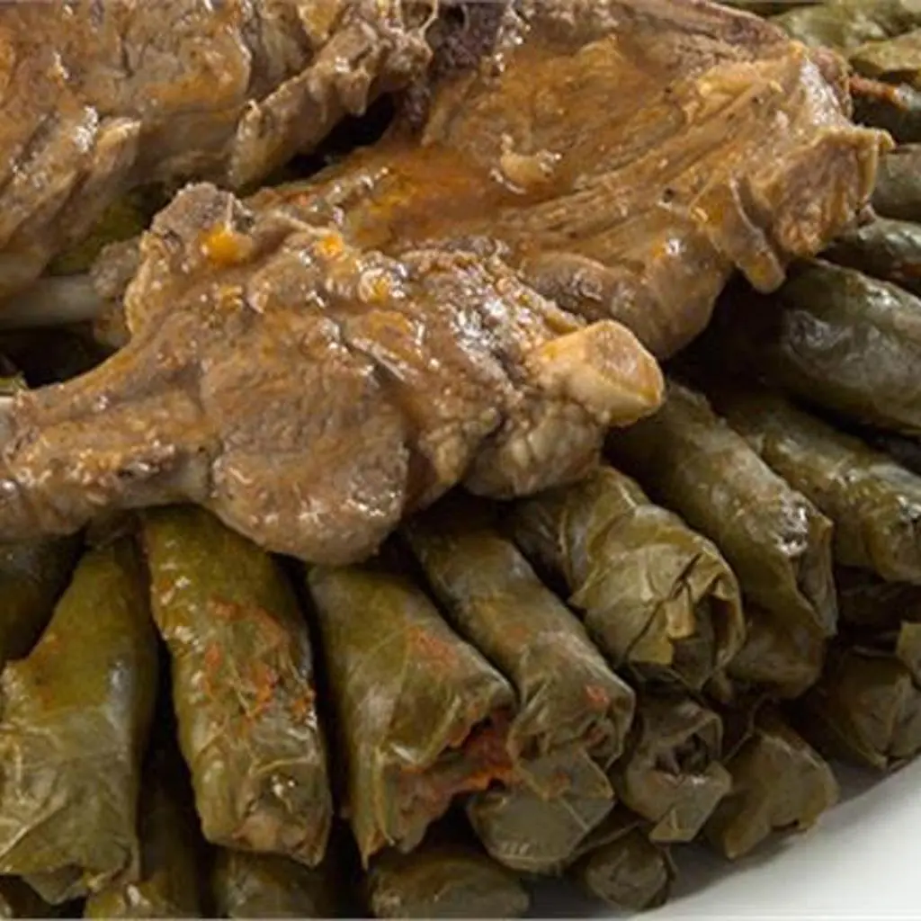 Ribs and Grape Leaves Casserole